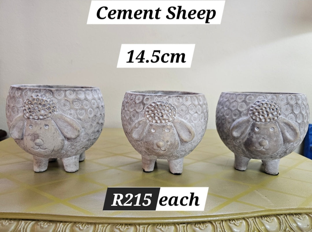 CEMENT SHEEP POT