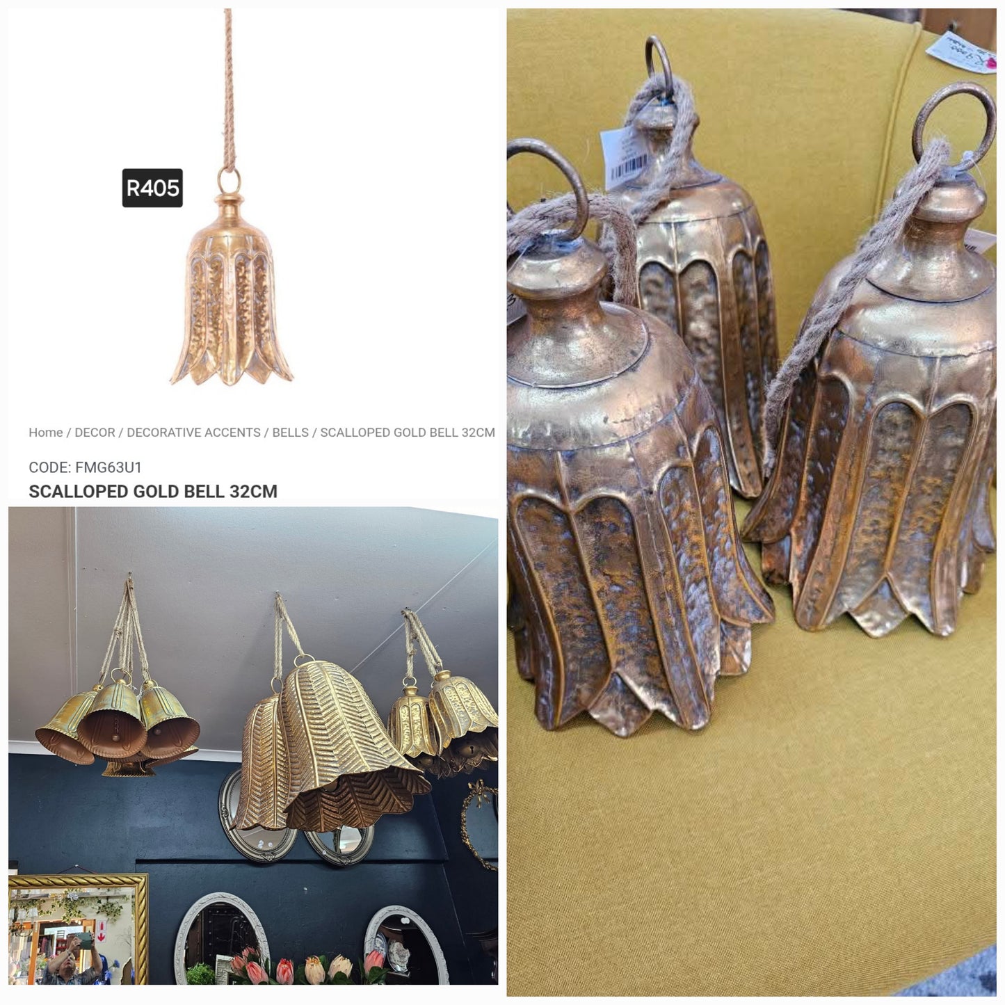 Gold metal bell