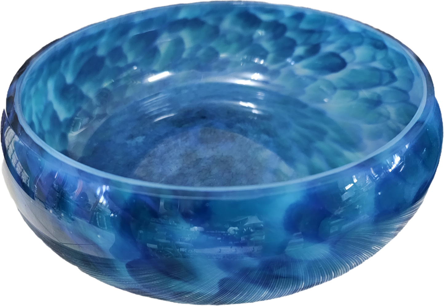 Blue glass bowl