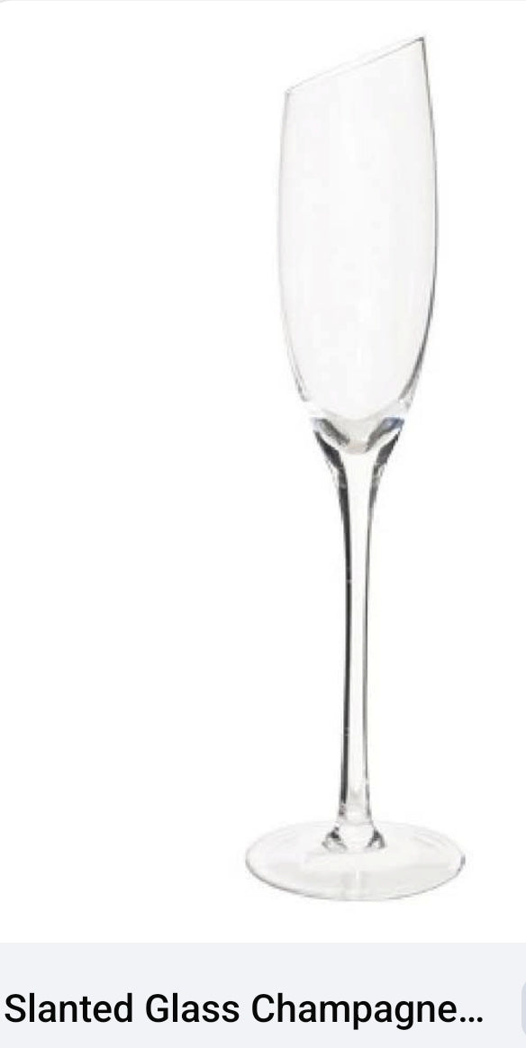 Slanted Champagne glasses