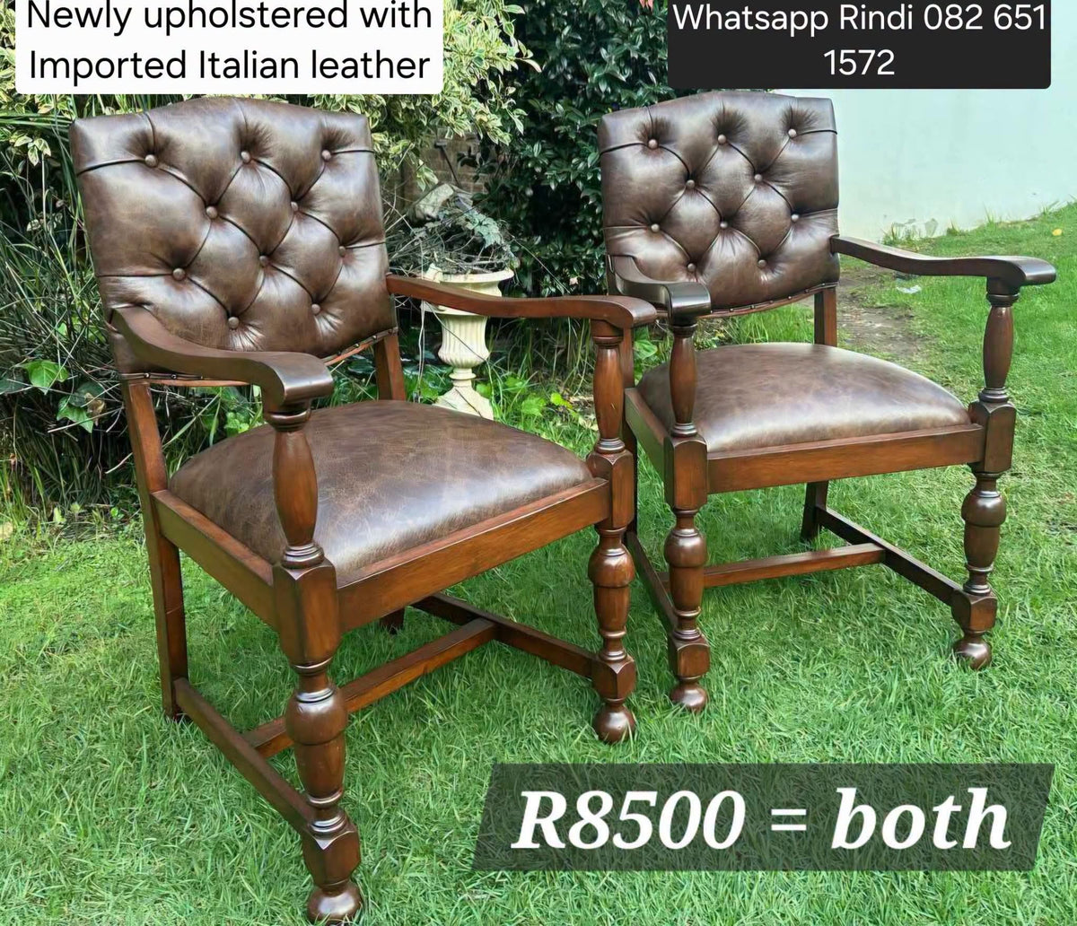 Leather vintage chairs