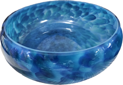 Blue glass bowl
