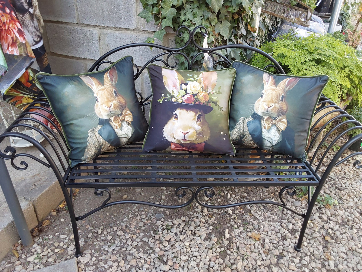 Elegant steel two seater bench