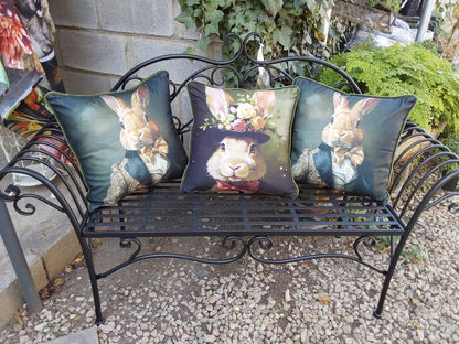 Elegant steel two seater bench