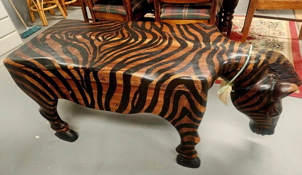 Zebra solid wood designer coffee table