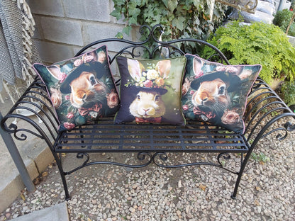 Elegant steel two seater bench