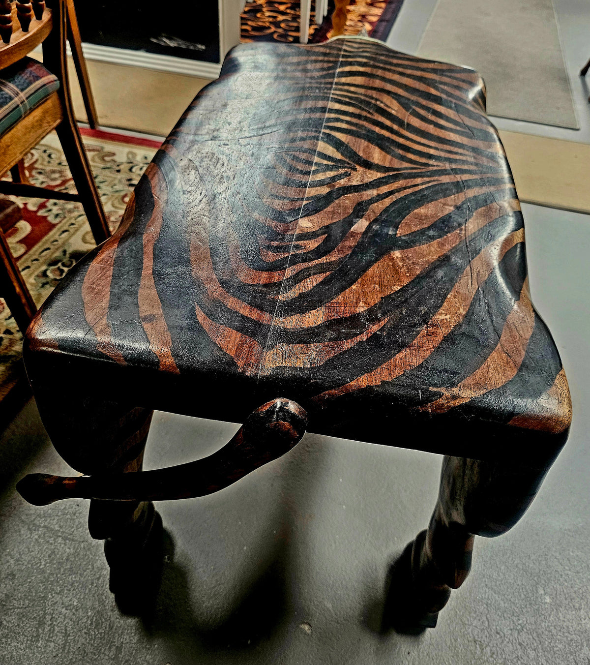 Zebra solid wood designer coffee table