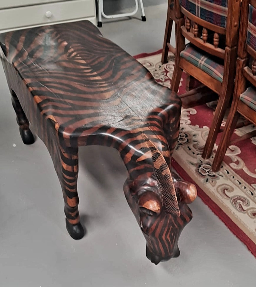 Zebra solid wood designer coffee table