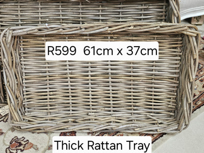 Thick Rattan Tray/basket