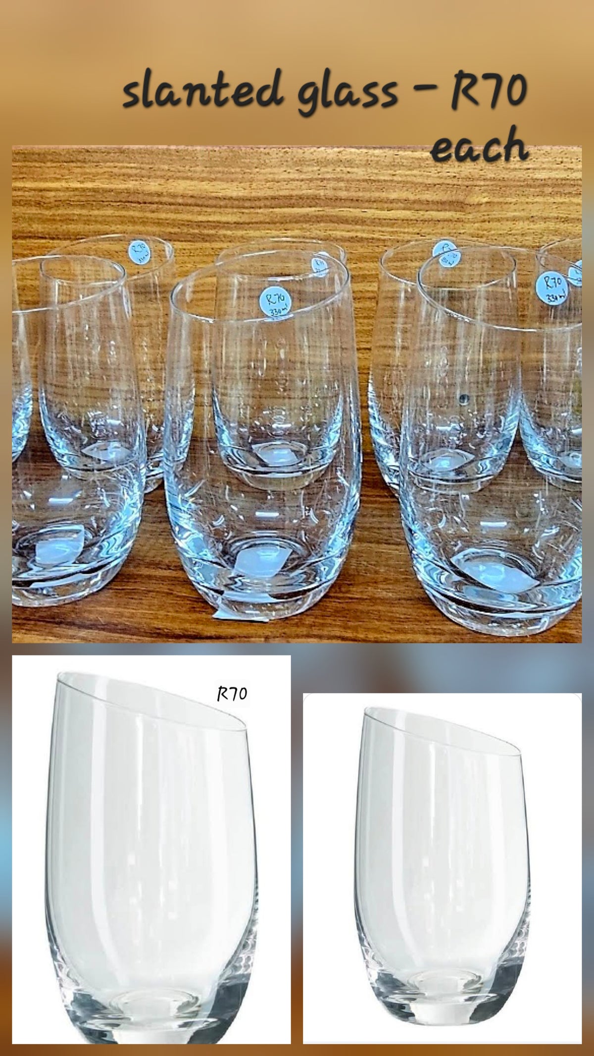 Slanted glasses