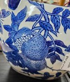 Ceramic blue handbag pot