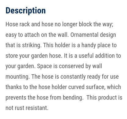 GARDEN HOSE HOLDER