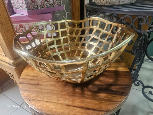 Gold metal basket