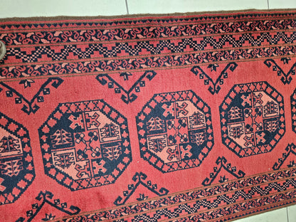 HANDKNOTTED AFGHAN RUNNER